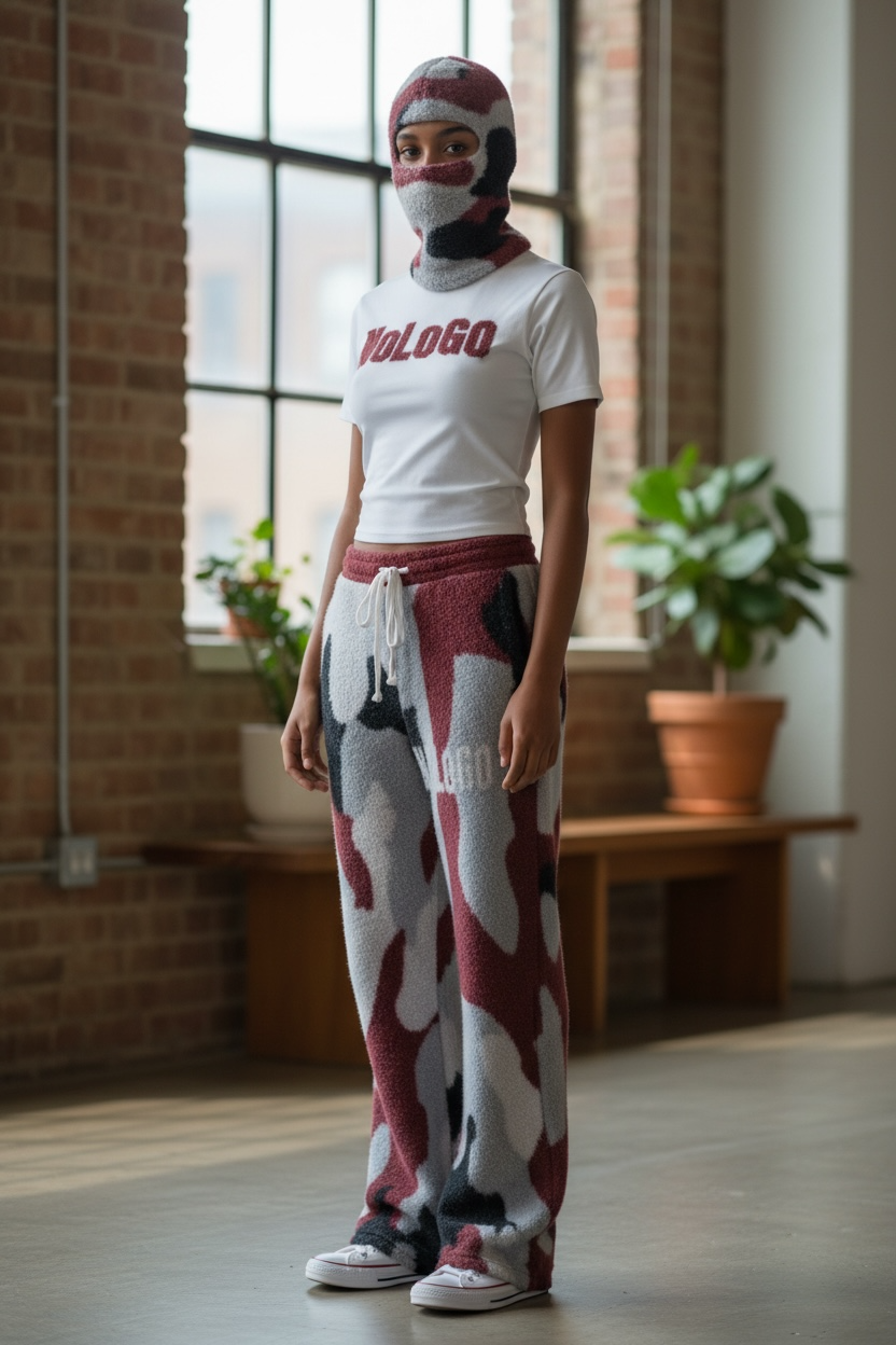 NoLoGo burgundy mohair pants