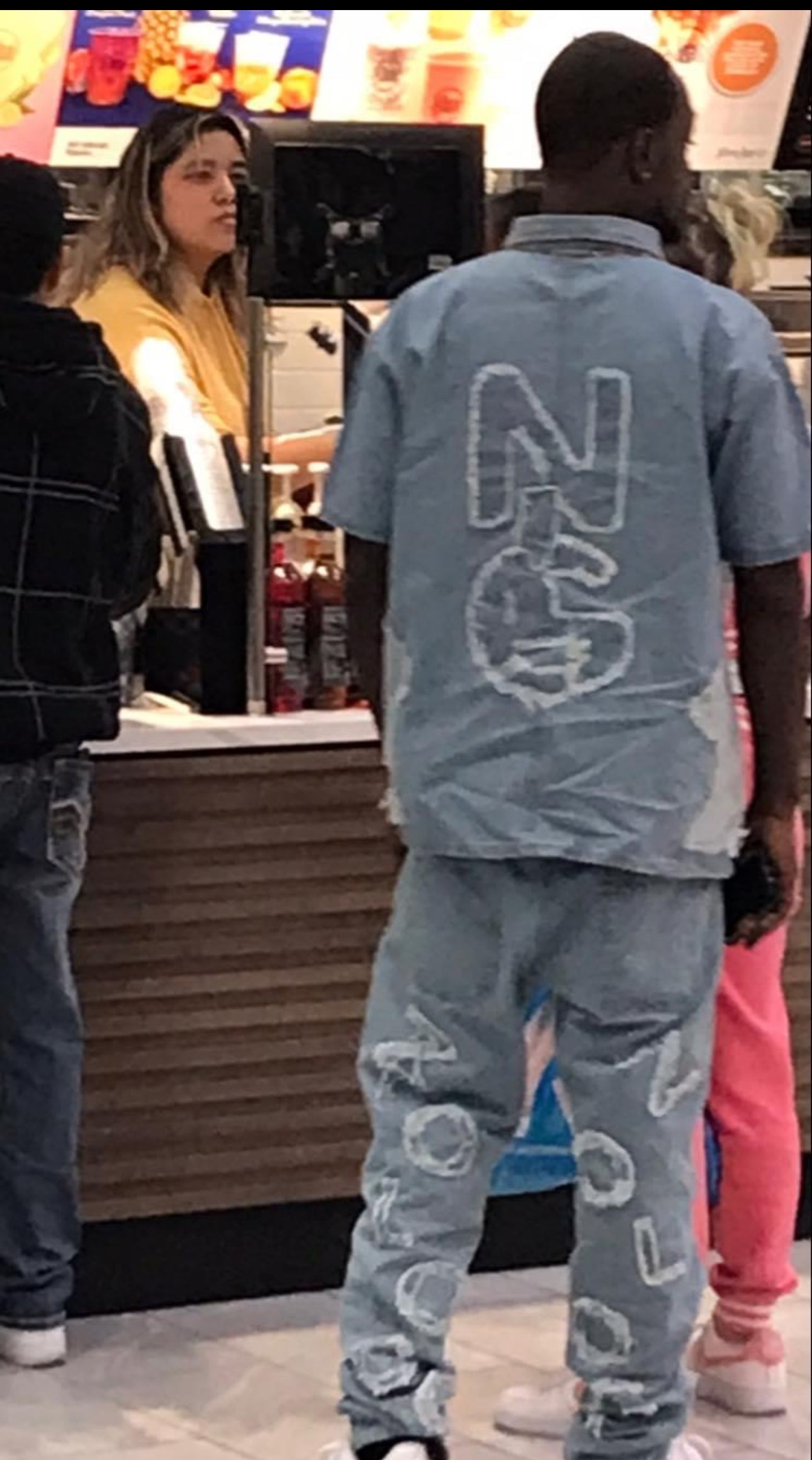 NLG by NoLoGo denim destressed shirt