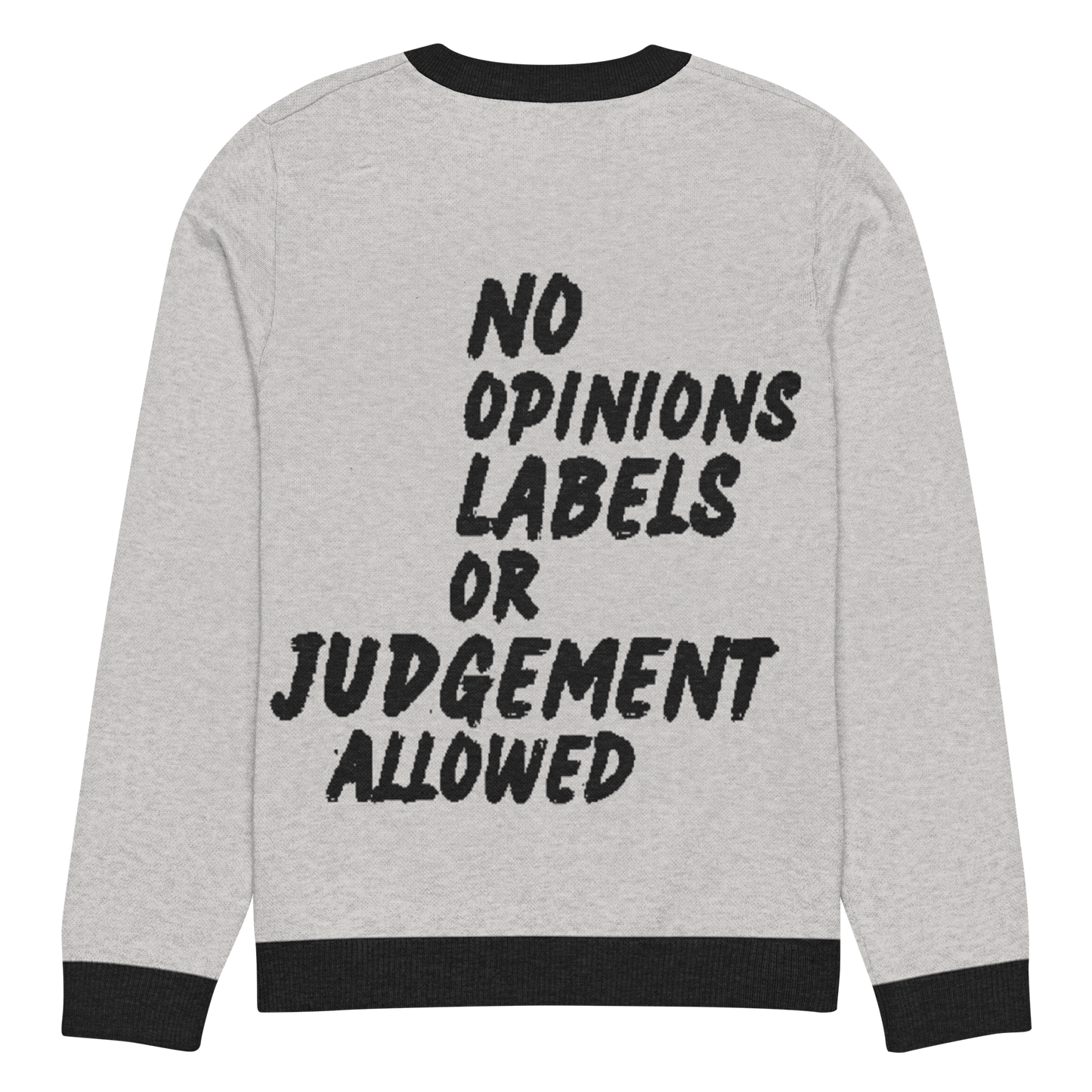 All they need is NoLoGo knitted sweater