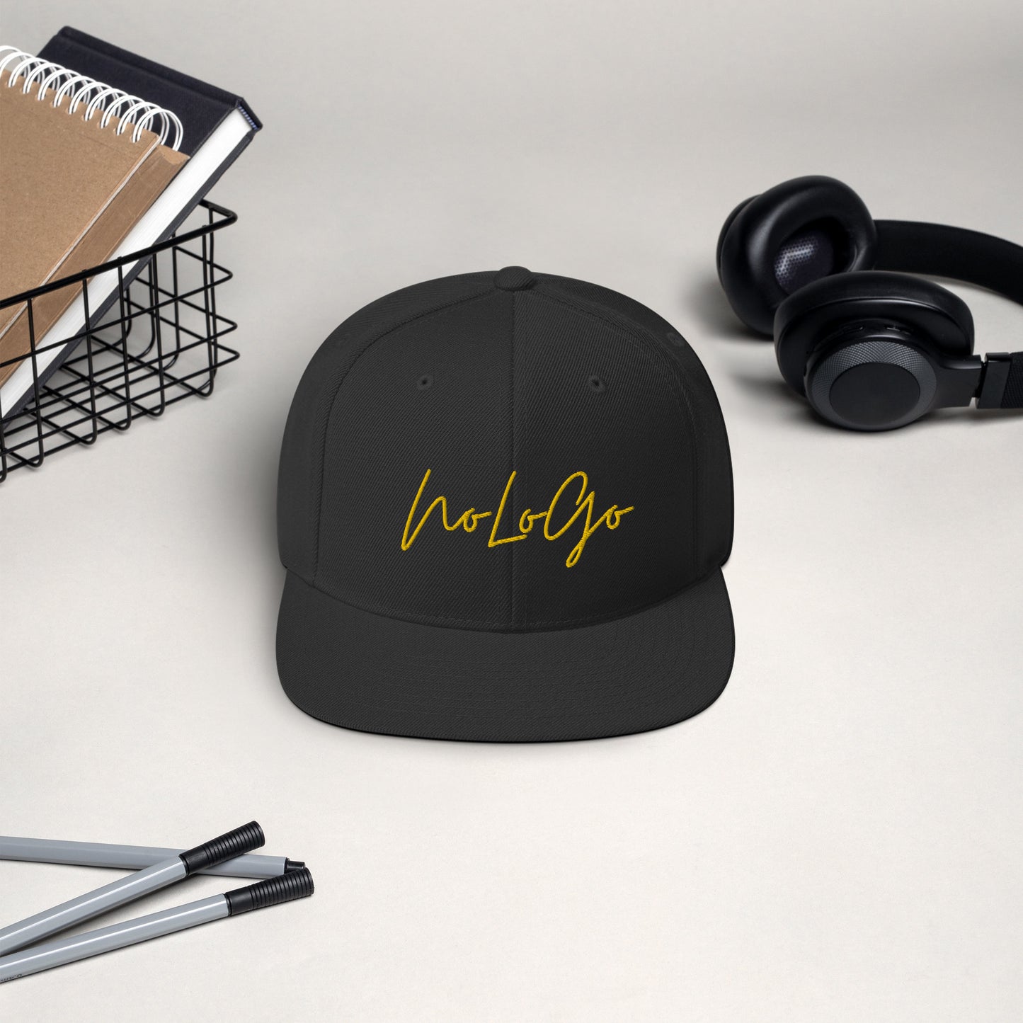 NoLoGo Signature Black Snapback Hat