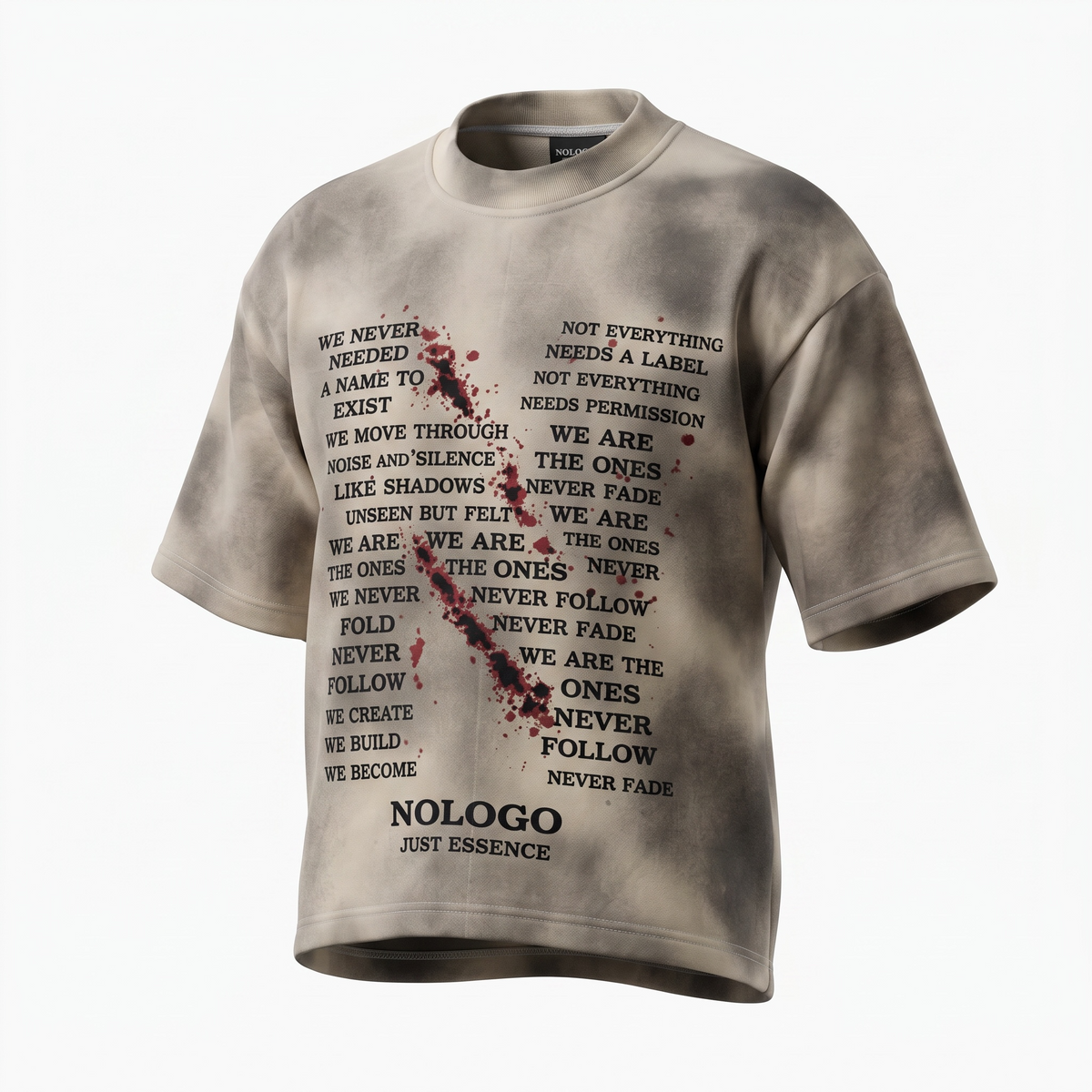NoLoGo message heavy tee