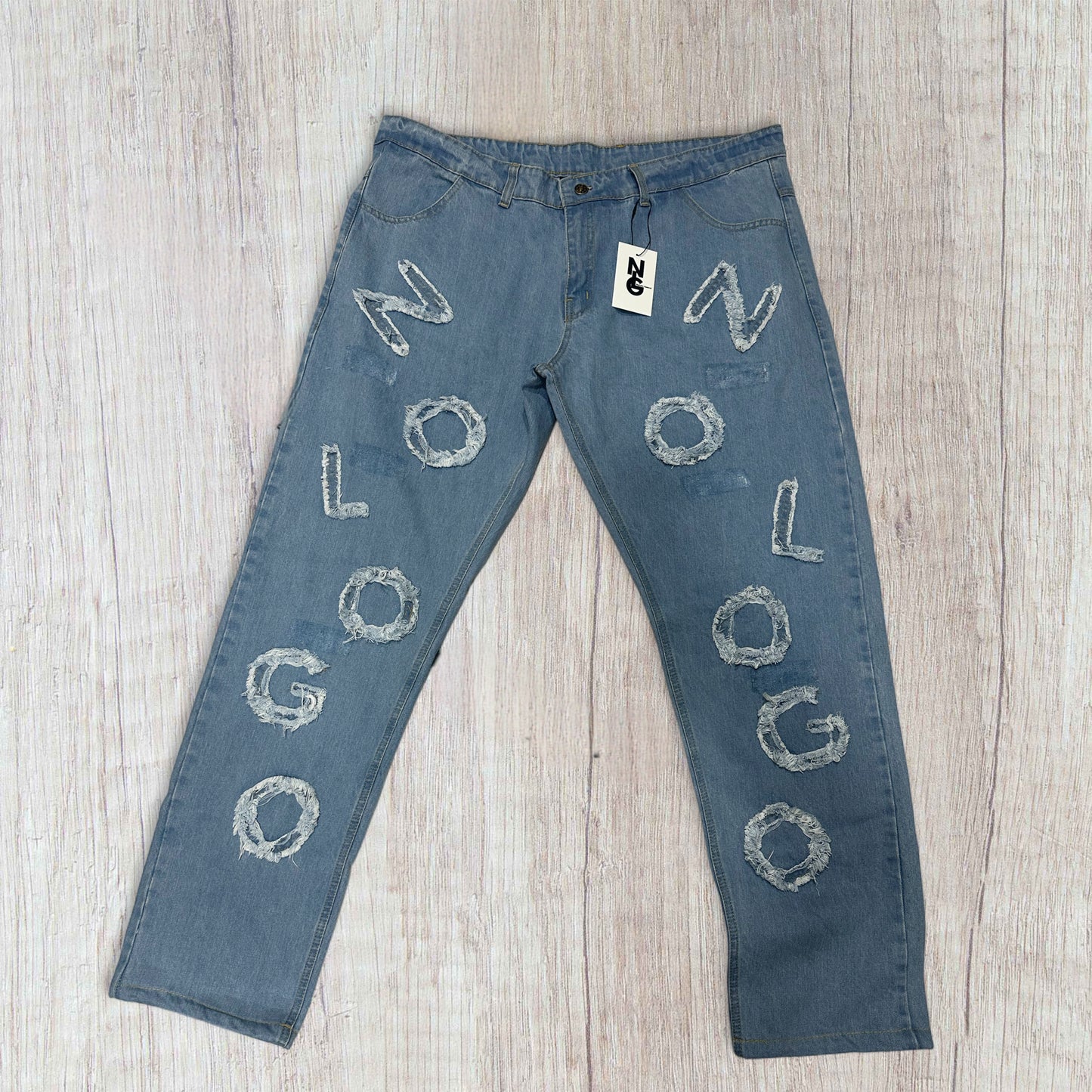 NLG by NoLoGo men's denim destressed jeans