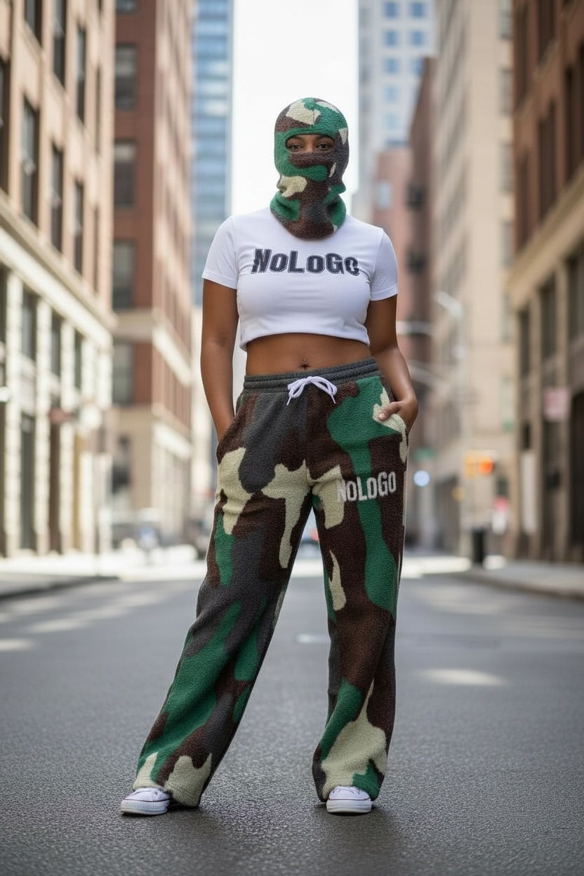 Camo green ski mask
