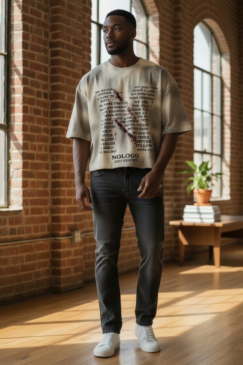 NoLoGo message heavy tee