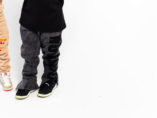 Kids gray acid wash sweatpants