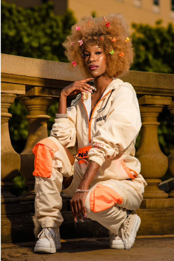 NoLoGo Tan & Orange windbreaker set