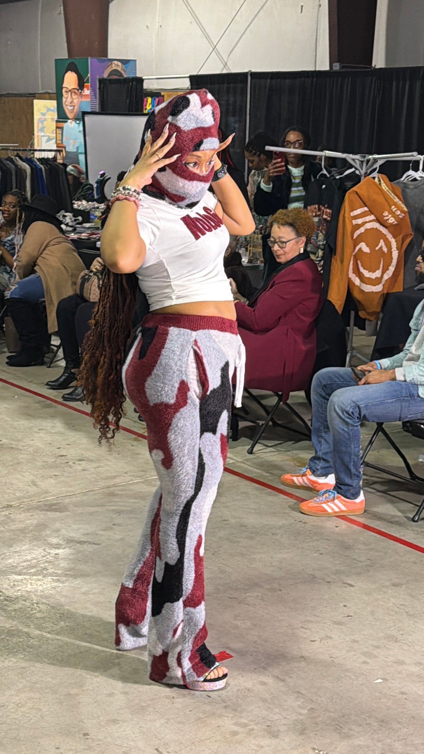 NoLoGo burgundy mohair pants