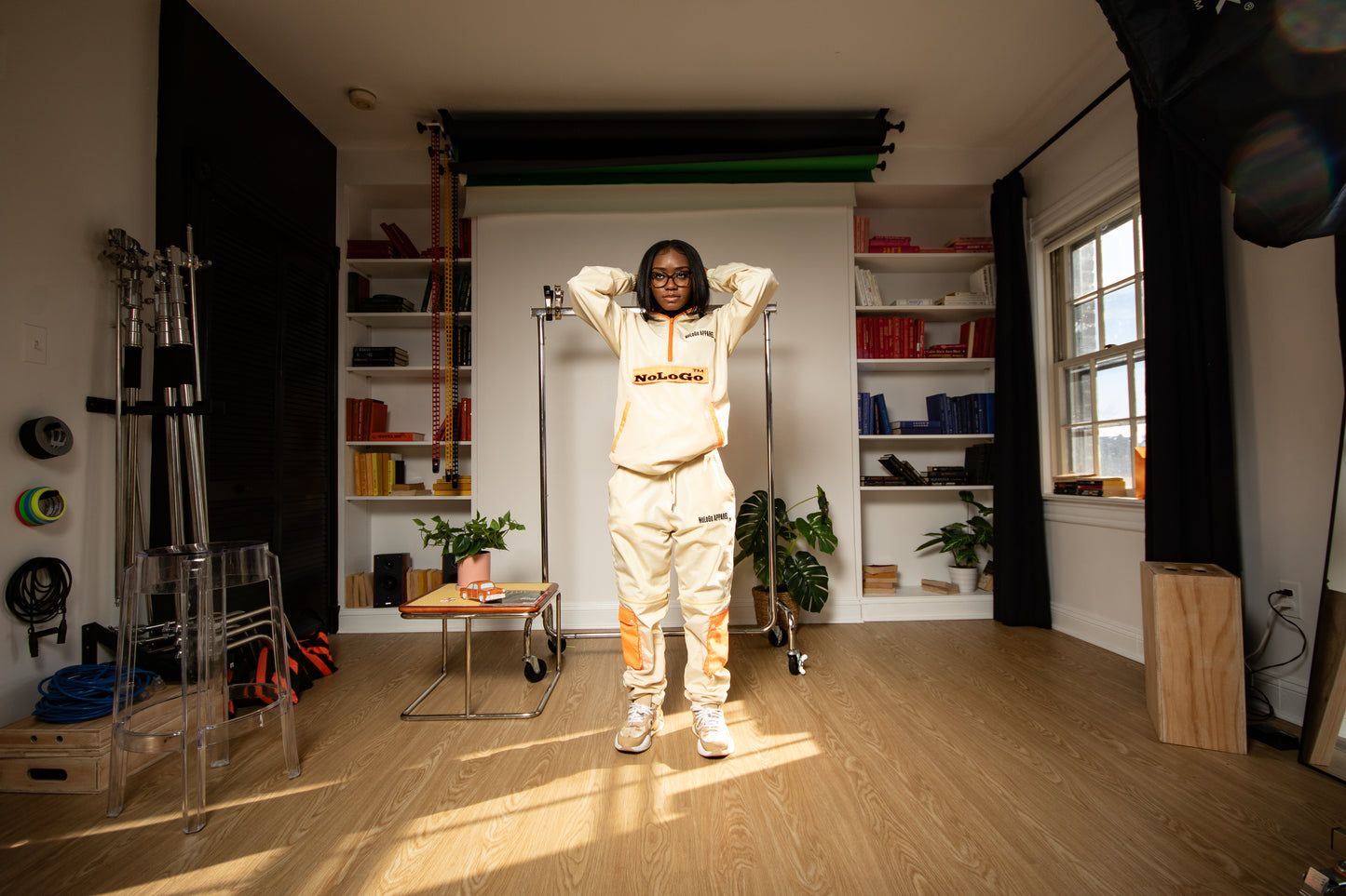 NoLoGo Tan & Orange windbreaker set