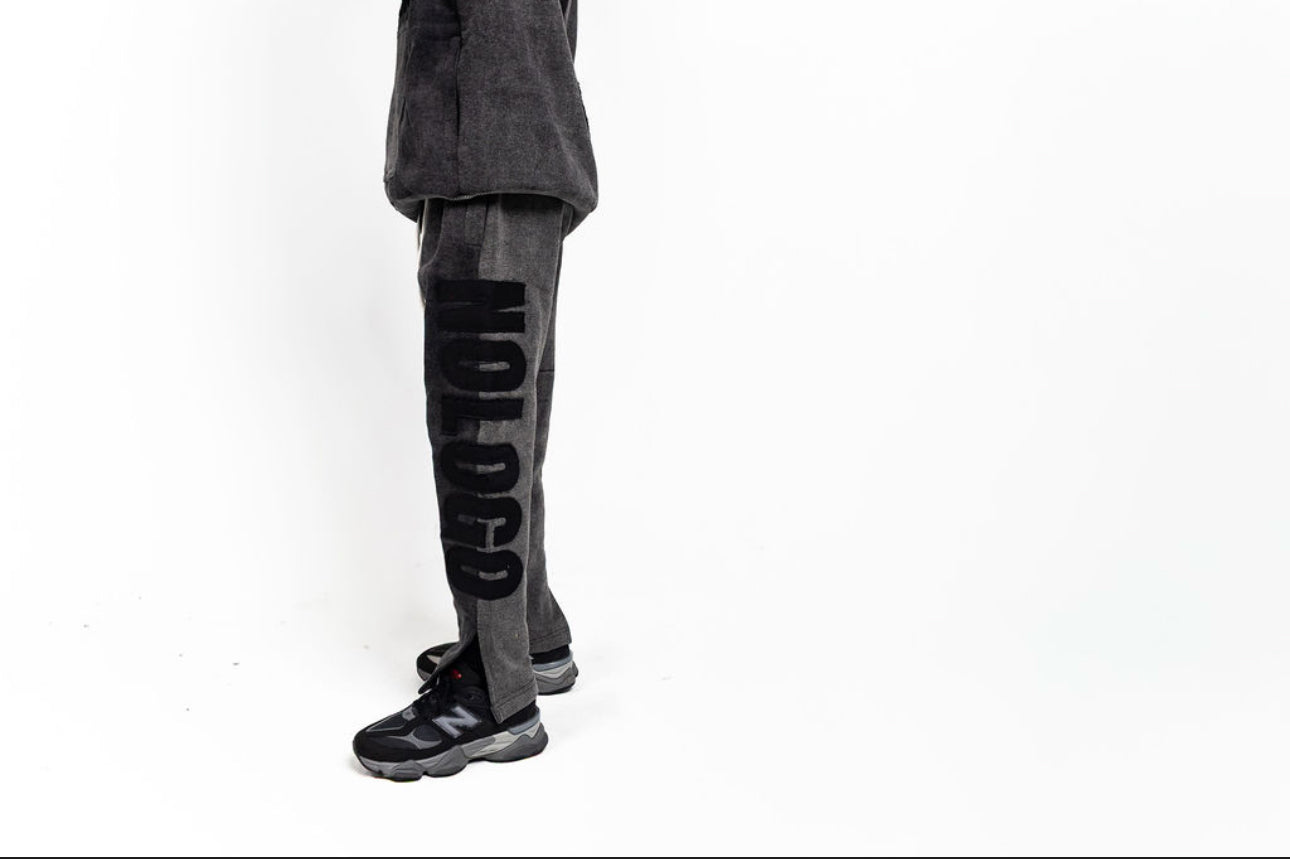 Kids gray acid wash sweatpants