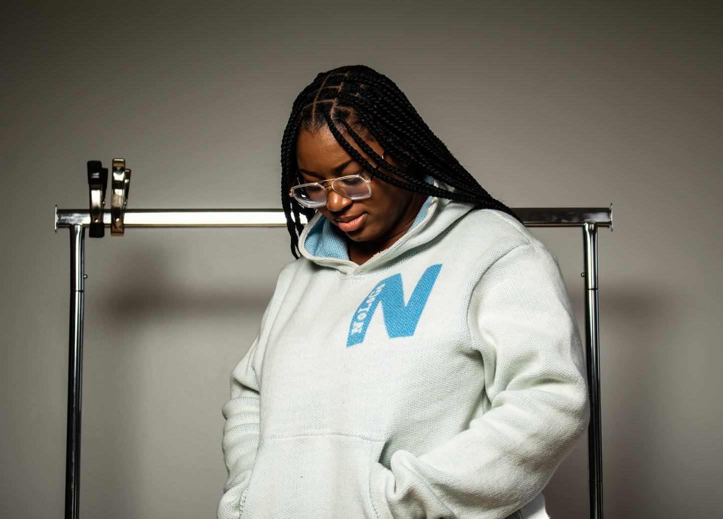 NoLoGo unisex knit hoodie