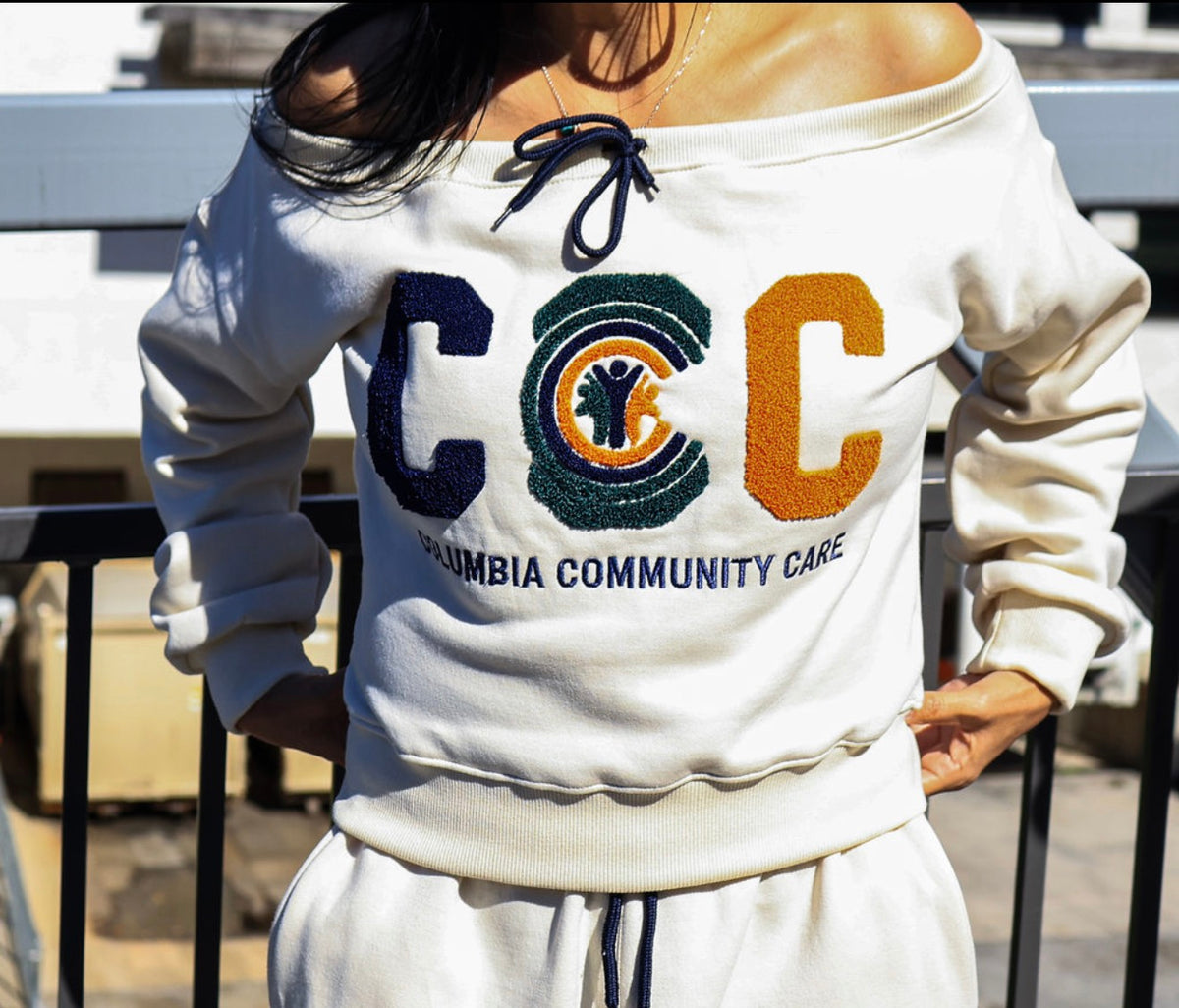 The CommUNITY Luxe | Women’s Off-Shoulder Sweatshirt