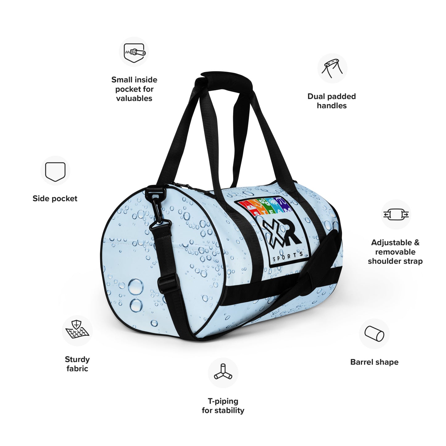 Steam sports all-over print gym bag