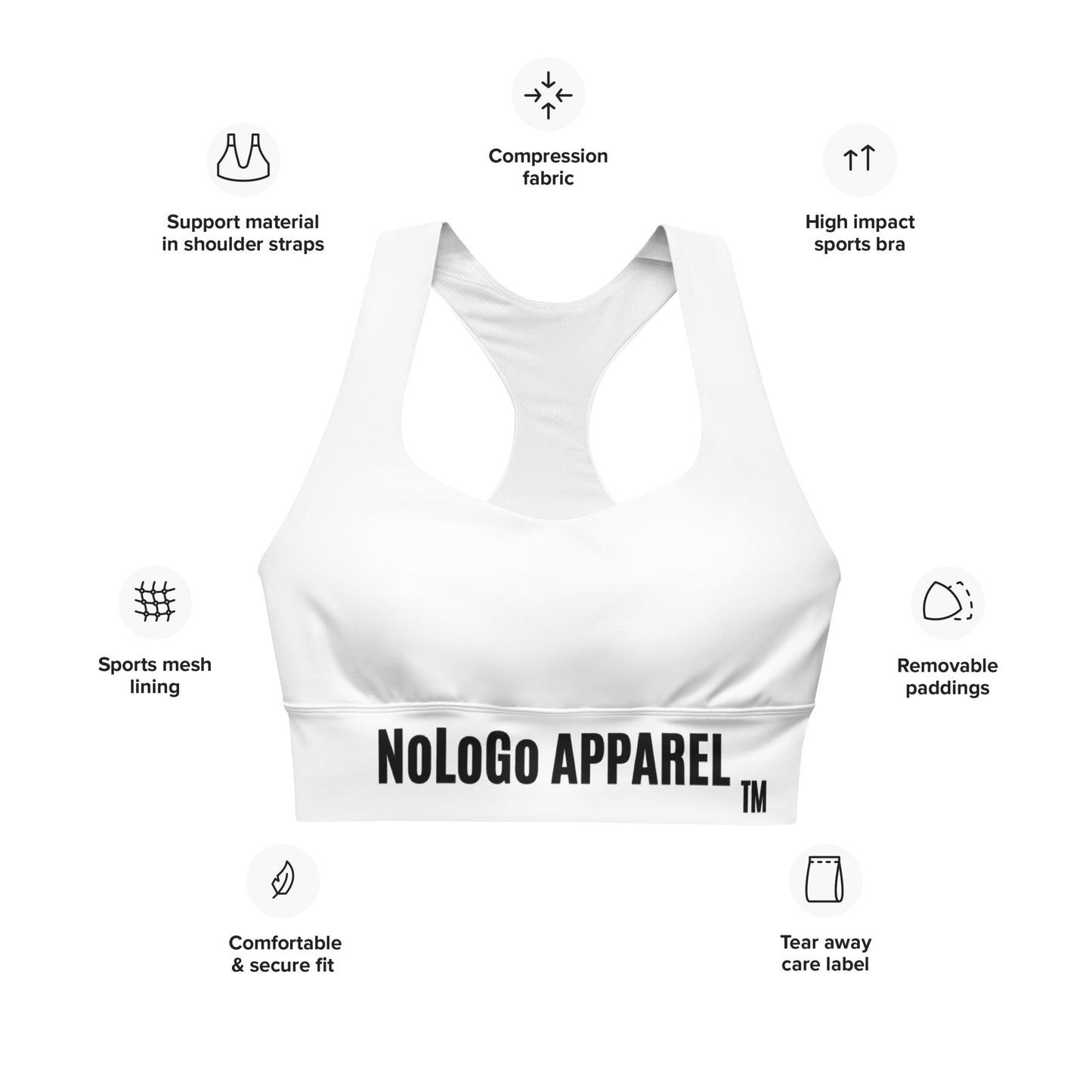 NoLoGo Apparel Longline sports bra