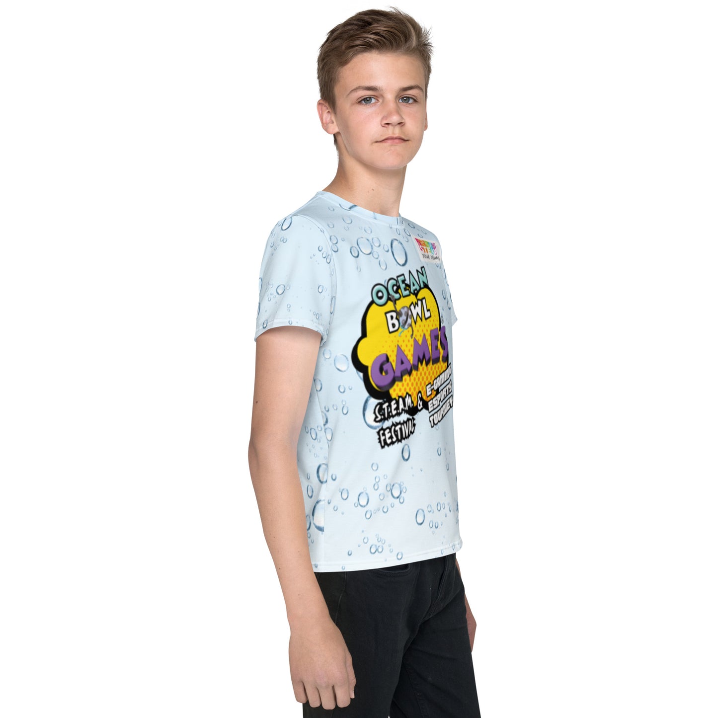 Steam sports youth crew neck t-shirt