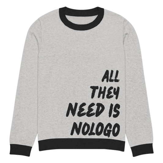 All they need is NoLoGo knitted sweater