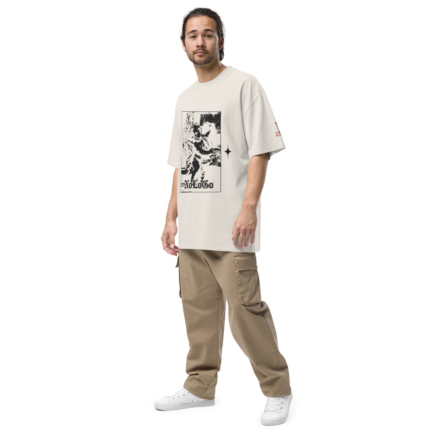 NoLoGo "Old English" oversized faded t-shirt