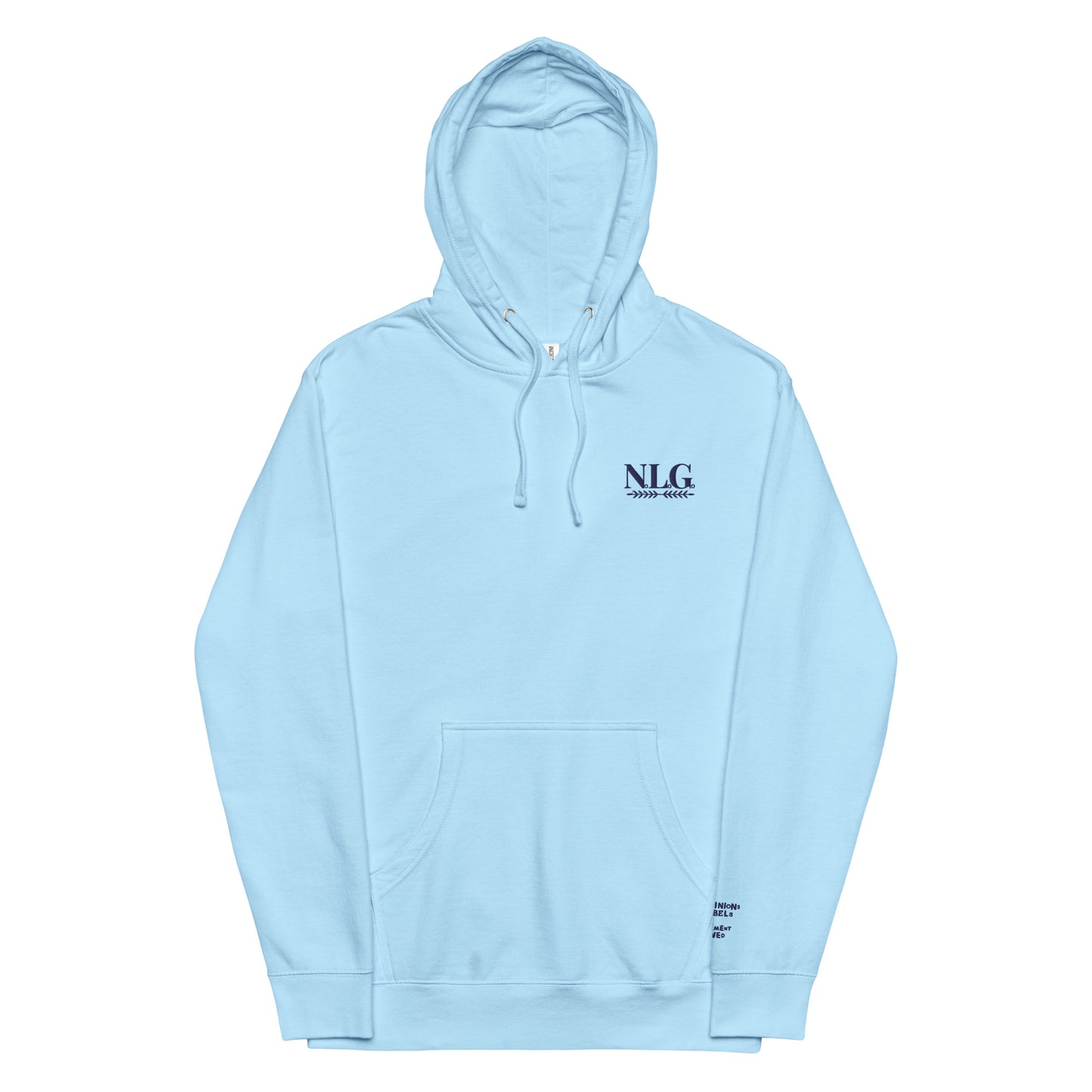 NLG by NoLoGo baby blue unisex midweight hoodie