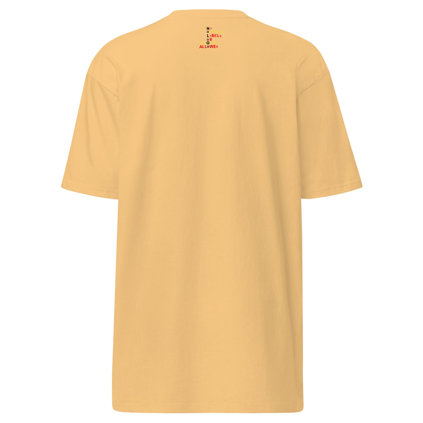 Love is Love Men’s premium heavyweight tee (black, white and yellow)